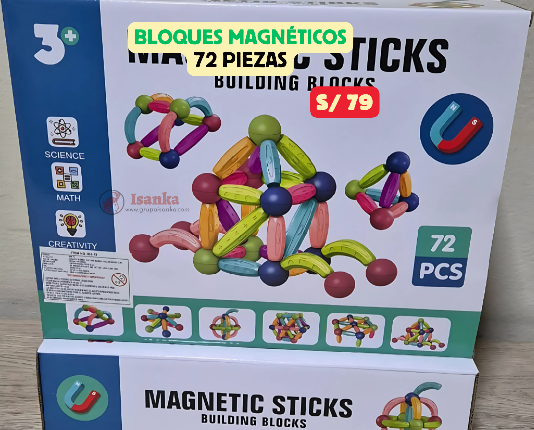 Bloques Magnéticos Smart de 72 piezas