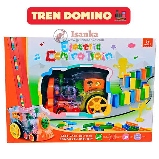 Tren Dominó Automático con Música y Luces – Diversión + Aprendizaje